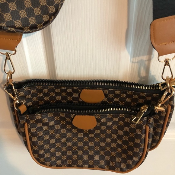 3 piece purse adjustable strap extra chain strap. - Picture 2 of 5